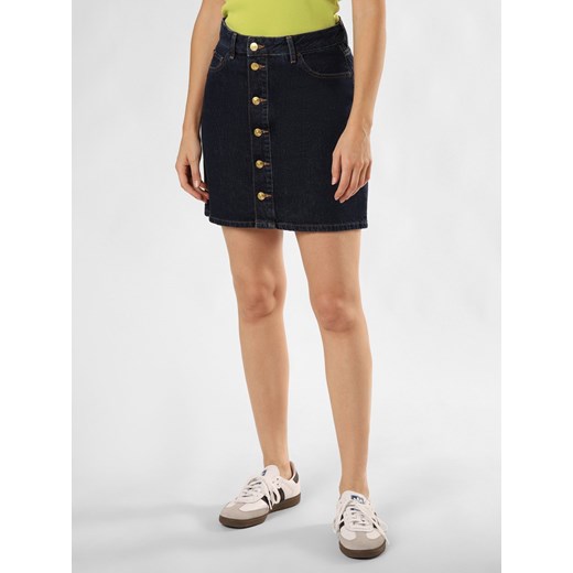 Tommy Hilfiger Dżinsowa spódnica damska Kobiety Bawełna dark stone jednolity ze sklepu vangraaf w kategorii Spódnice - zdjęcie 174132633