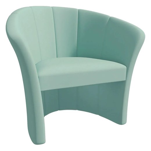 Miętowy tapicerowany fotel wypoczynkowy do salonu D2-E16 ze sklepu Edinos.pl w kategorii Fotele - zdjęcie 174135080