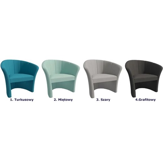 Turkusowy kubełkowy fotel wypoczynkowy - Evon Elior One Size Edinos.pl