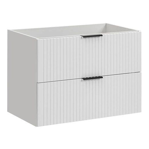 Biała szafka na umywalkę z szufladami 80 cm W5-Z11 ze sklepu Edinos.pl w kategorii Szafki i regały łazienkowe - zdjęcie 174135141