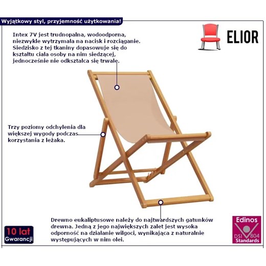Leżak ogrodowy Elior