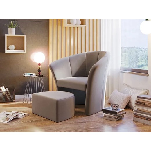 Turkusowy kubełkowy fotel wypoczynkowy - Evon Elior One Size Edinos.pl