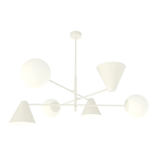 Biała nowoczesna lampa sufitowa - D141-Vilox Lumes One Size Edinos.pl