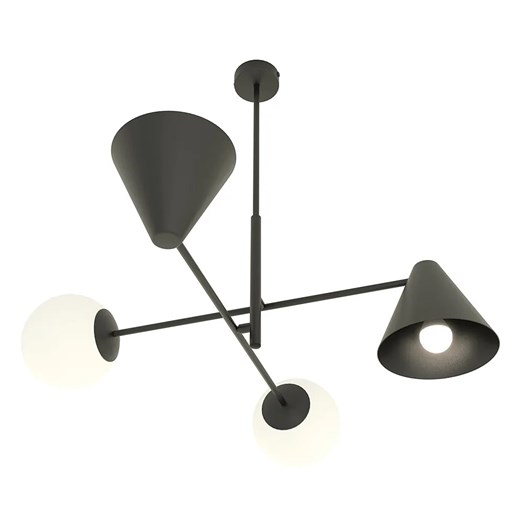 Czarna lampa sufitowa w stylu loftowym - D140 B5-E63 ze sklepu Edinos.pl w kategorii Oświetlenie - zdjęcie 174136982