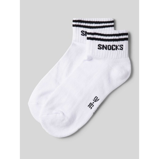 Skarpety z napisem z logo w zestawie 2 szt. model ‘Retro Ankle’ ze sklepu Peek&Cloppenburg  w kategorii Skarpetki damskie - zdjęcie 174140032
