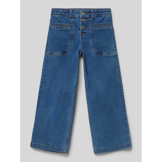 Jeansy o kroju straight leg z ozdobnymi szwami ze sklepu Peek&Cloppenburg  w kategorii Spodnie dziewczęce - zdjęcie 174140072