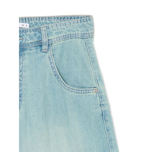 Cropp - Jasne szerokie jeansy - błękitny Cropp 32 Cropp