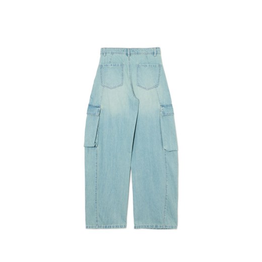 Cropp - Jasne szerokie jeansy - błękitny Cropp 36 Cropp
