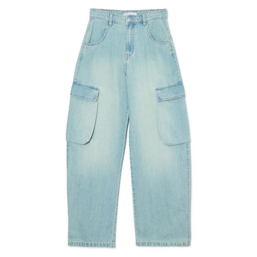 Cropp - Jasne szerokie jeansy - błękitny Cropp 42 Cropp