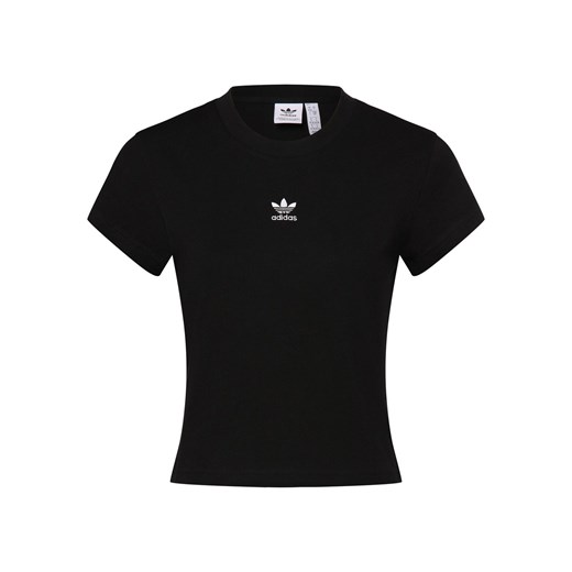 adidas Originals Koszulka damska Kobiety Bawełna czarny jednolity ze sklepu vangraaf w kategorii Bluzki damskie - zdjęcie 174141144