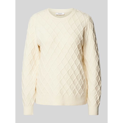 Sweter z dzianiny z fakturowanym wzorem model ‘Manina’ ze sklepu Peek&Cloppenburg  w kategorii Swetry damskie - zdjęcie 174141780
