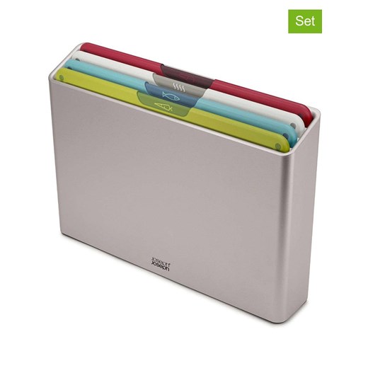 JosephJoseph 4-częściowy zestaw desek do krojenia w kolorze srebrnym - 35,7 x 26 x 7,5 cm ze sklepu Limango Polska w kategorii Deski - zdjęcie 174142243