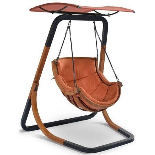 Ogrodowy fotel wiszący terracotta - Oreso 3X ze sklepu Edinos.pl w kategorii Fotele - zdjęcie 174147591