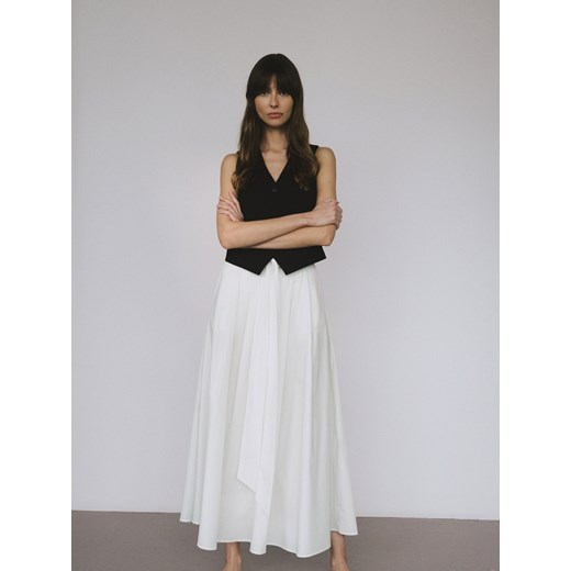 Reserved - Spódnica maxi z bawełny - biały ze sklepu Reserved w kategorii Spódnice - zdjęcie 174151102