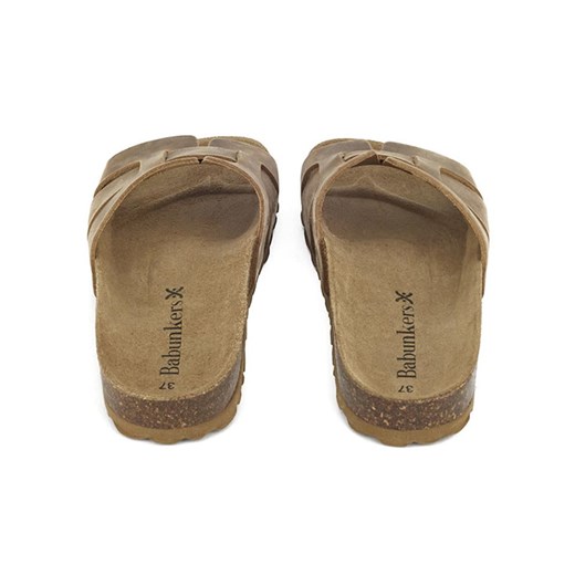 BABUNKERS Family Skórzane klapki w kolorze jasnobrązowym Babunkers Family 37 wyprzedaż Limango Polska