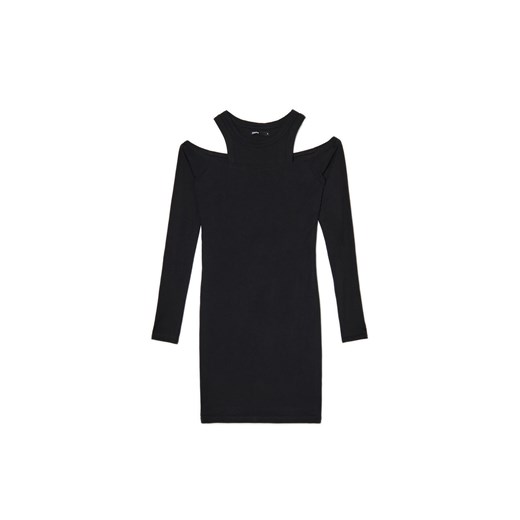 Cropp - Czarna sukienka mini z wycięciami - czarny ze sklepu Cropp w kategorii Sukienki - zdjęcie 174151502