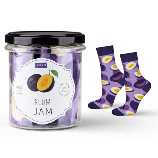 Skarpetki damskie SOXO plum jam w słoiku ze sklepu Sklep SOXO w kategorii Skarpetki damskie - zdjęcie 174155090