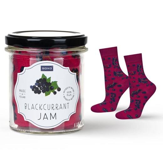 Skarpetki damskie SOXO blackcurrant jam w słoiku ze sklepu Sklep SOXO w kategorii Skarpetki damskie - zdjęcie 174155193