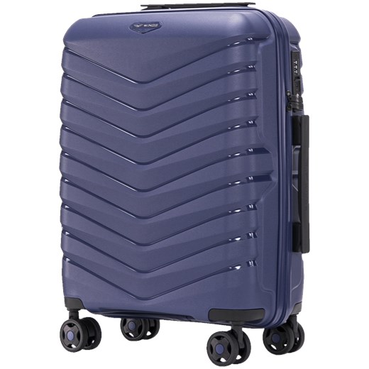Walizka kabinowa Wings PHOENIX polipropylen 20" NAVY BLUE ze sklepu WINGS w kategorii Walizki - zdjęcie 174155271