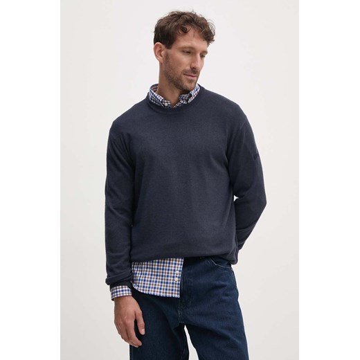 Paul&amp;Shark sweter wełniany męski kolor granatowy lekki 11311001 ze sklepu ANSWEAR.com w kategorii Swetry męskie - zdjęcie 174157354