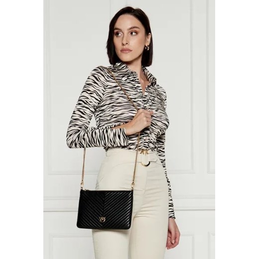 Pinko Skórzana kopertówka CHEVRON Pinko One Size Gomez Fashion Store