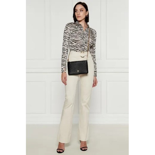 Pinko Skórzana kopertówka CHEVRON Pinko One Size Gomez Fashion Store