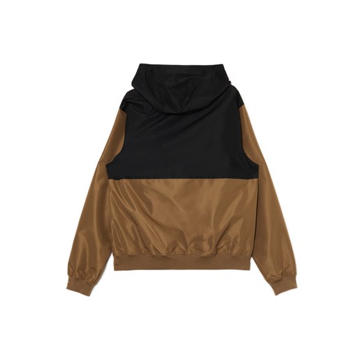Cropp - Dwukolorowa lekka kurtka z kapturem - brązowy Cropp XXL Cropp