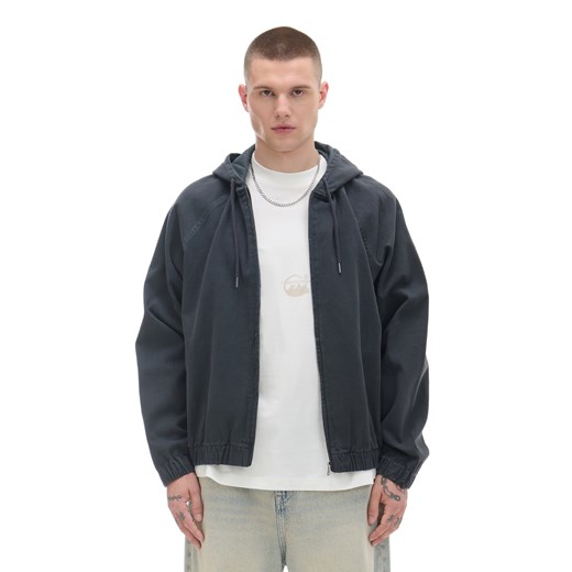 Cropp - Szara jeansowa kurtka z kapturem - szary Cropp XL Cropp