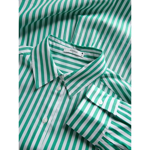 Reserved - Koszula oversize z bawełny - zielony Reserved S Reserved