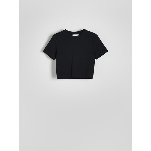 Reserved - Bawełniany t-shirt - czarny Reserved M Reserved