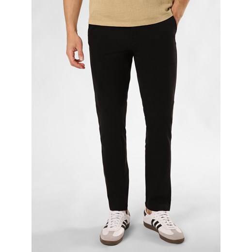 Jack & Jones Chinosy Mężczyźni Bawełna czarny jednolity ze sklepu vangraaf w kategorii Spodnie męskie - zdjęcie 174159694