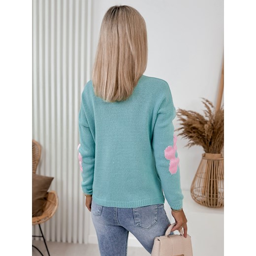 Sweter damski z dekoltem w serek