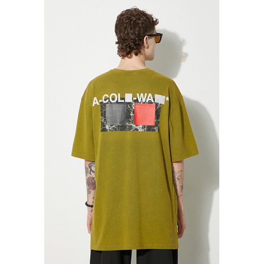 A-COLD-WALL* t-shirt bawełniany kolor zielony wzorzysty ACWMTS097-COLDGREY A-cold-wall* L PRM