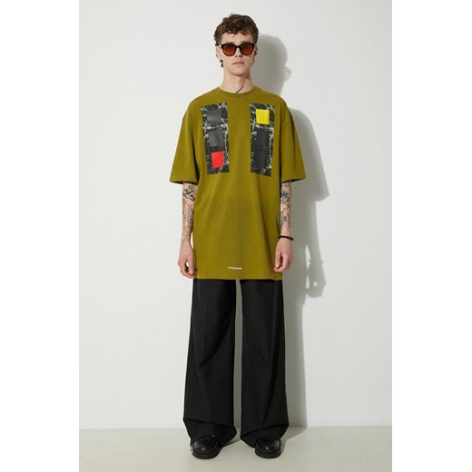 A-COLD-WALL* t-shirt bawełniany kolor zielony wzorzysty ACWMTS097-COLDGREY A-cold-wall* XL PRM