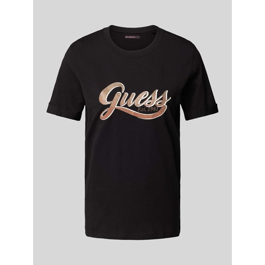 T-shirt z nadrukiem z logo ze sklepu Peek&Cloppenburg  w kategorii Bluzki damskie - zdjęcie 174161543
