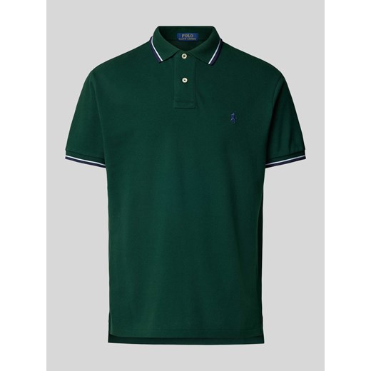 Koszulka polo o kroju custom slim fit z wyhaftowanym logo ze sklepu Peek&Cloppenburg  w kategorii T-shirty męskie - zdjęcie 174161841