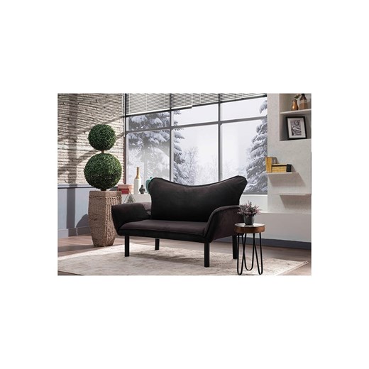 Scandinavia Concept Sofa "Chatto" w kolorze czarnym - 140 x 70 x 65 cm ze sklepu Limango Polska w kategorii Pufy i siedziska - zdjęcie 174163120