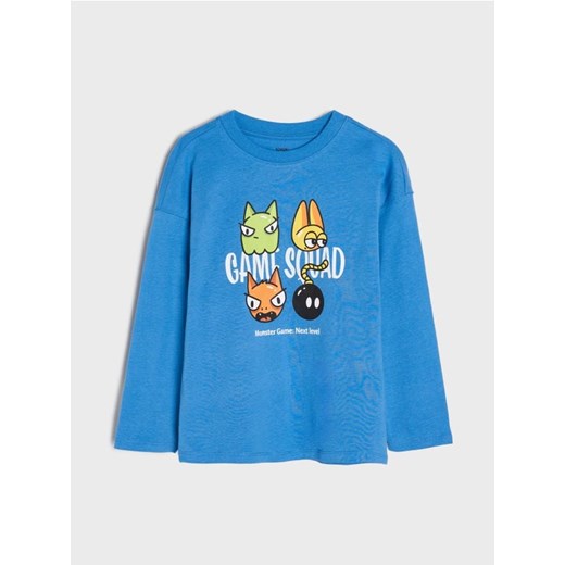 Sinsay - Koszulka z długimi rękawami - mid blue ze sklepu Sinsay w kategorii T-shirty chłopięce - zdjęcie 174165491