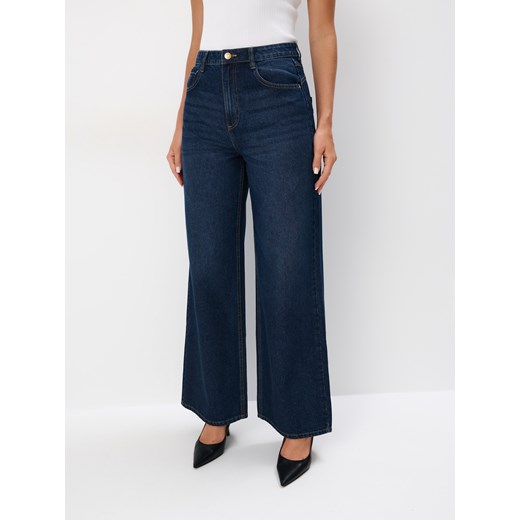 Mohito - Jeansy wide leg - granatowy Mohito 42 Mohito