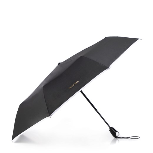 Parasol automatyczny z ozdobną lamówką czarno - biały ze sklepu WITTCHEN w kategorii Parasole - zdjęcie 174168040
