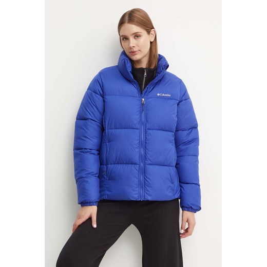 Columbia kurtka Puffect damska kolor niebieski zimowa 2090291 ze sklepu ANSWEAR.com w kategorii Kurtki damskie - zdjęcie 174170111