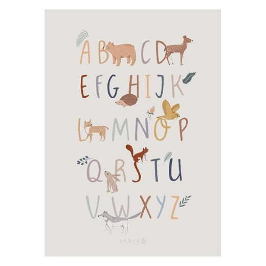 Sebra Druk artystyczny &quot;Nightfall Alphabet&quot; - 50 x 70 cm ze sklepu Limango Polska w kategorii Obrazy - zdjęcie 174171483