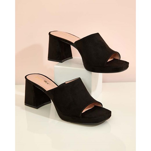 Klapki damskie Royalfashion.pl na obcasie 