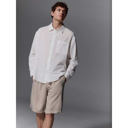 Reserved koszula męska elegancka z długim rękawem biała 