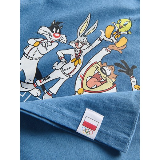 Reserved - T-shirt oversize Looney Tunes - niebieski ze sklepu Reserved w kategorii T-shirty chłopięce - zdjęcie 174176952