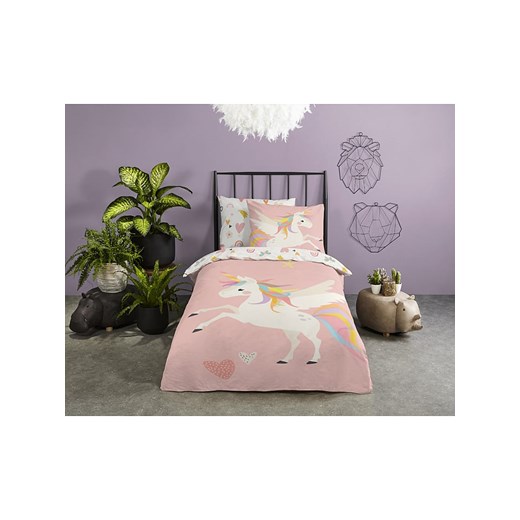 Good Morning Komplet pościeli &quot;Unicorn&quot; w kolorze jasnoróżowym ze Good Morning 135x200 cm promocyjna cena Limango Polska