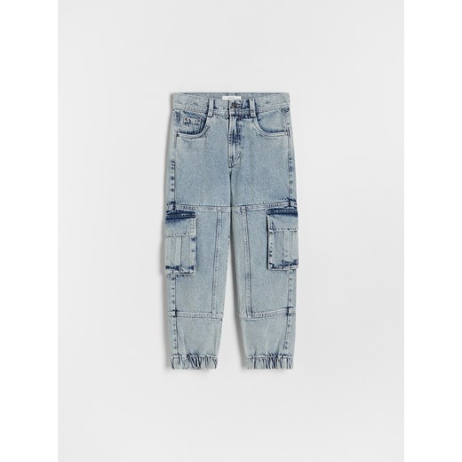 Reserved - Jeansy jogger - niebieski Reserved 164 (13 lat) Reserved
