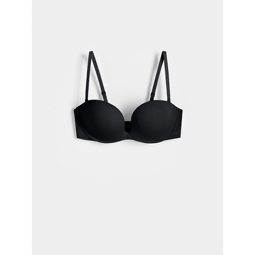 Reserved - Biustonosz balconette push up - czarny Reserved 80B Reserved
