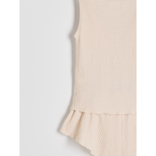 Reserved - Dwuczęściowa piżama - złamana biel Reserved M Reserved