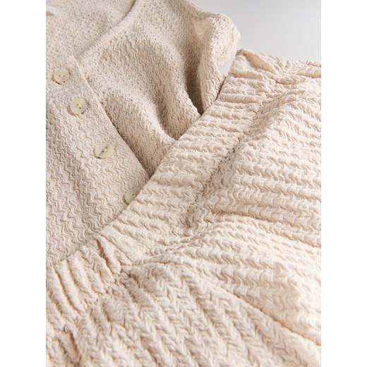 Reserved - Dwuczęściowa piżama - złamana biel Reserved L Reserved